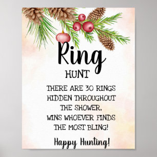 Poster Panneau de jeu de chasse aux anneaux pour Baby Sho