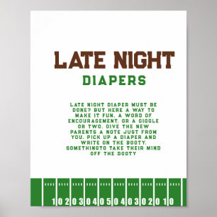 Poster Panneau de jeu de couche pour soirée bébé thème Fo