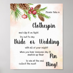 Poster Panneau de jeu de douche de Noël pour mettre une p