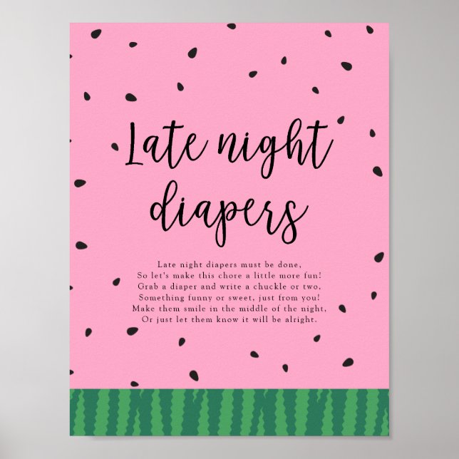 Poster Panneau de jeu de plongeurs de nuit Watermelon (Devant)