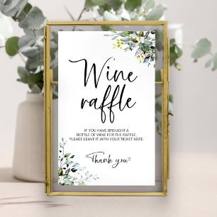 Poster Panneau de jeu de tirage au sort de vin pour une d
