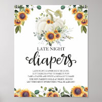 Panneau de jeu pour Baby Shower : Couches de nuit