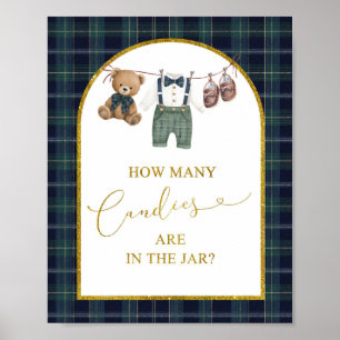 Poster Panneau de jeu pour Baby Shower « Un petit gentlem