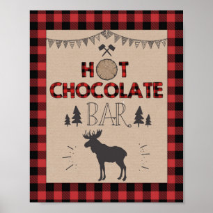 Poster Panneau de la barre chocolat chaud Lumberjack Coco