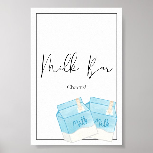Poster Panneau de la barre d'anniversaire du lait et des  (Devant)