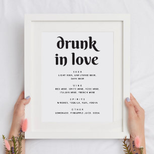 Poster Panneau de la barre de boisson minimaliste pour Ma
