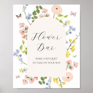 Poster Panneau de la barre de bouquet de l'aquarelle roma