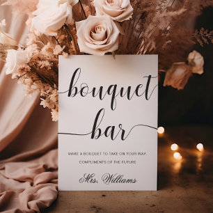 Poster Panneau de la barre de bouquet minimaliste moderne