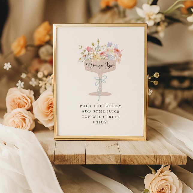 Poster Panneau de la barre de Brunch et Bubbly Mimosa (Créateur téléchargé)