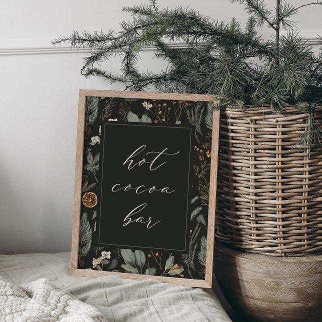 Poster Panneau de la barre de cacao chaude de Noël botani (Créateur téléchargé)