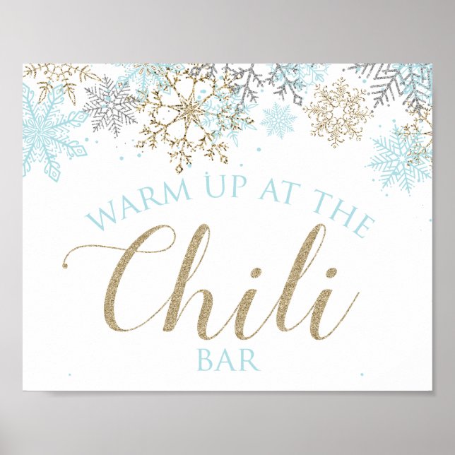 Poster Panneau de la barre de chili Winter Onederland Blu (Devant)