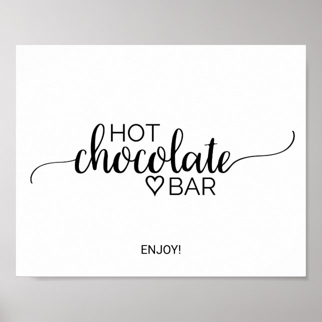 Poster Panneau de la barre de chocolat chaud Calligraphie (Devant)