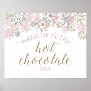 Poster Panneau de la barre de chocolat chaud Winter Wonde