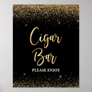 Poster Panneau de la barre de Cigar Parties scintillant N