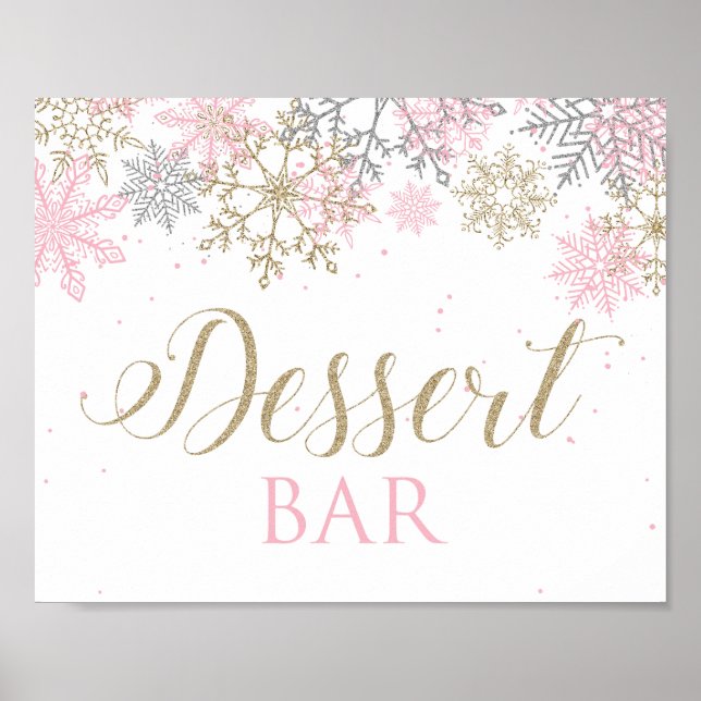 Poster Panneau de la barre de dessert Winter Wonderland (Devant)