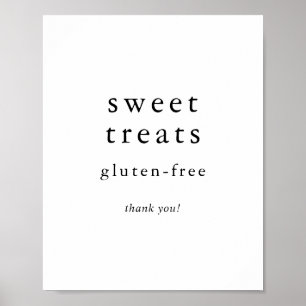 Poster Panneau de la barre de friandises minimaliste