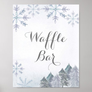 Poster Panneau de la barre de gaufre Silver Winter Misty
