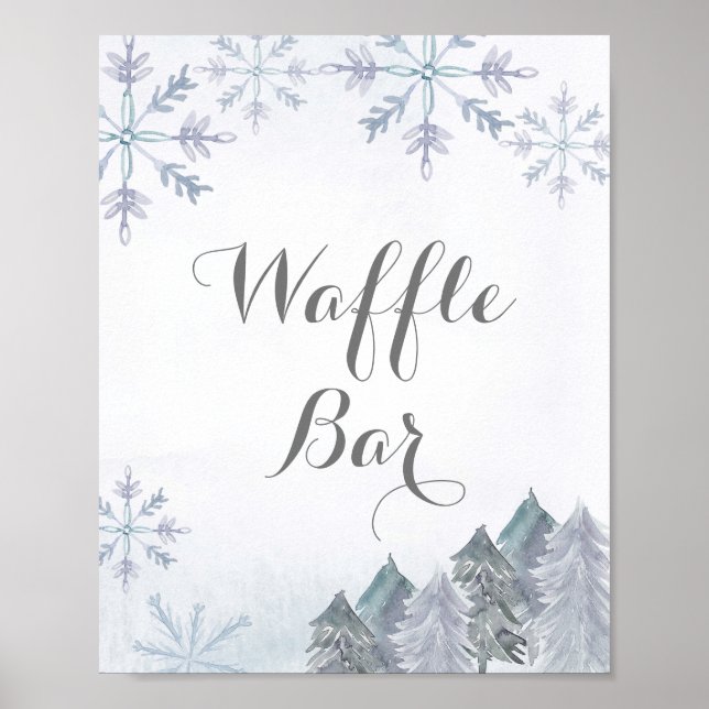 Poster Panneau de la barre de gaufre Silver Winter Misty (Devant)