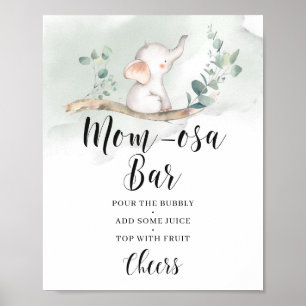 Poster Panneau de la barre de l'éléphant eucalyptus momos