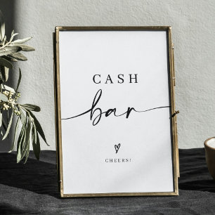 Poster Panneau de la barre de Mariage de Calligraphie mod