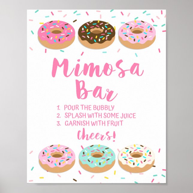 Poster Panneau de la barre de Mimosa Panneau de la table  (Devant)