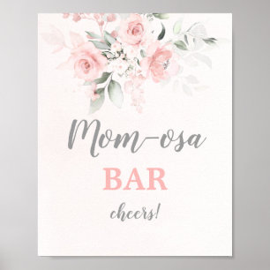 Poster Panneau de la barre de mimosa rose pâle