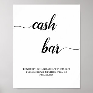 Poster Panneau de la barre de trésorerie de la calligraph