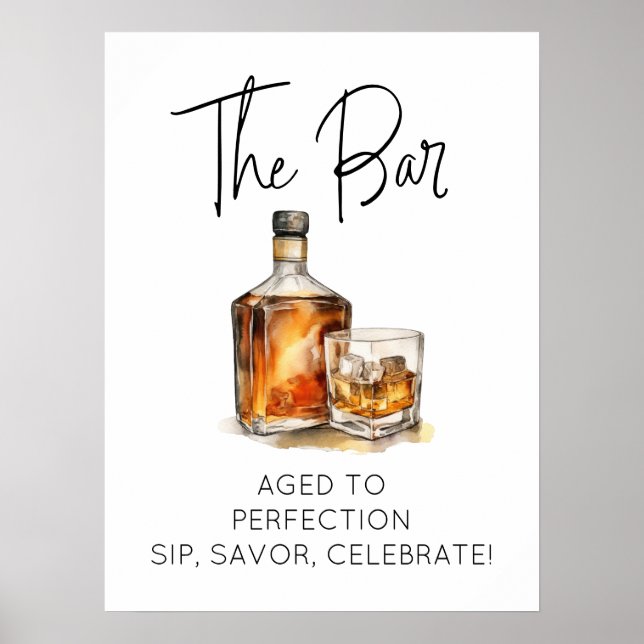 Poster Panneau de la barre de whisky de la perfection - i (Devant)