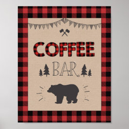 Poster Panneau de la barre du café Lumberjack Panneau de 