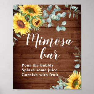 Poster Panneau de la barre Eucalyptus Mimosa