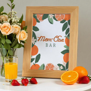 Poster Panneau de la barre Little Cutie MOM-osa - Baby sh