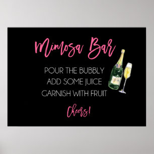 Poster Panneau de la barre Mimosa