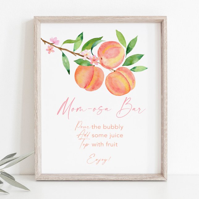 Poster Panneau de la barre Mimosa Baby shower de fleurs d (Créateur téléchargé)