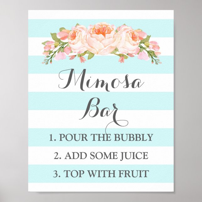 Poster Panneau de la barre Mimosa Fleurs Bleues Fleurs Gr (Devant)