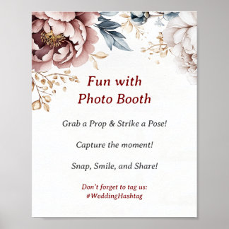 Poster Panneau de la cabine photo Victorian Peony Luxe Ma