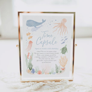 Poster Panneau de la capsule Heure de 1er Anniversaire de