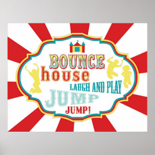 Poster Panneau de la Maison de rebond Carnaval ou Circus