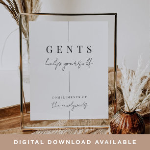 Poster Panneau de la salle de bain Mariage minimaliste mo