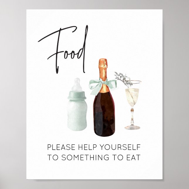 Poster Panneau de la station alimentaire pour Baby shower (Devant)