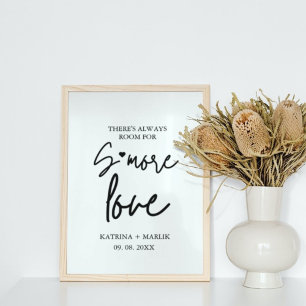 Poster Panneau de la station d'amour minimaliste du maria