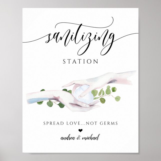 Poster Panneau de la station de nettoyage mariage PPE Aqu (Devant)