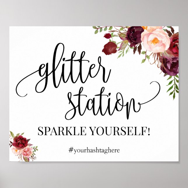 Poster Panneau de la station pailletée pour une baby show (Devant)