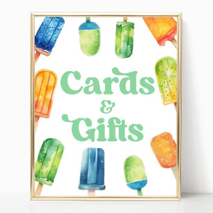 Poster Panneau de la Table Blue Green Popsicle