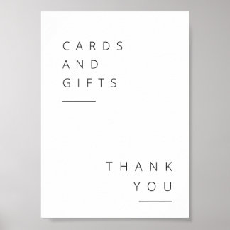 Poster Panneau de la table cadeau