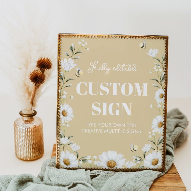 Poster Panneau de la table d'anniversaire de l'abeille vi (Créateur téléchargé)