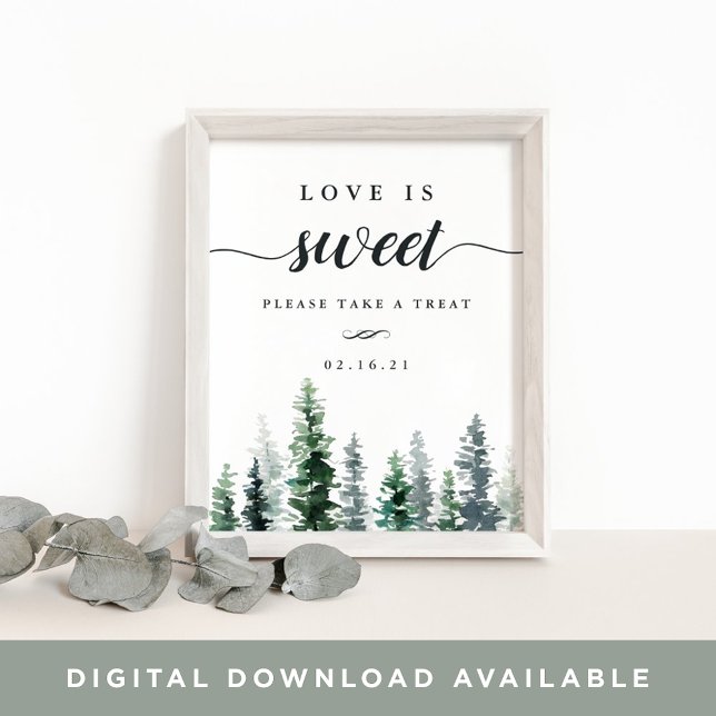 Poster Panneau de la table de dessert Mariage de Timber G (Créateur téléchargé)