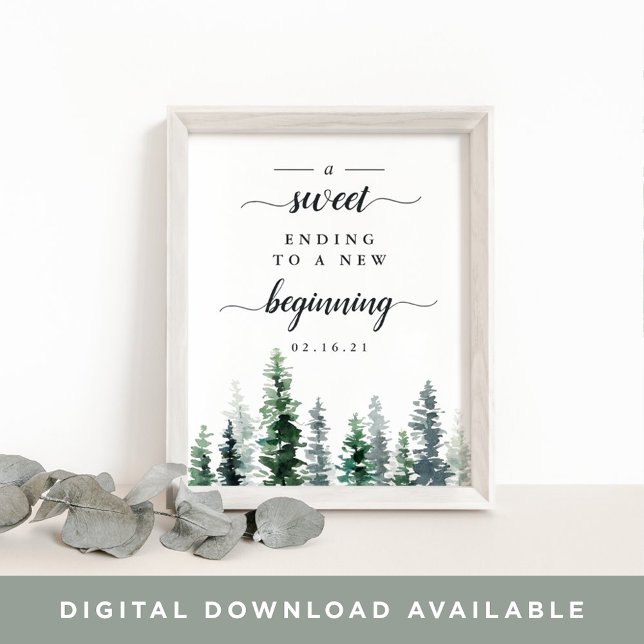 Poster Panneau de la table de dessert Mariage de Timber G (Créateur téléchargé)