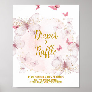 Poster Panneau de la table de distribution rose et or