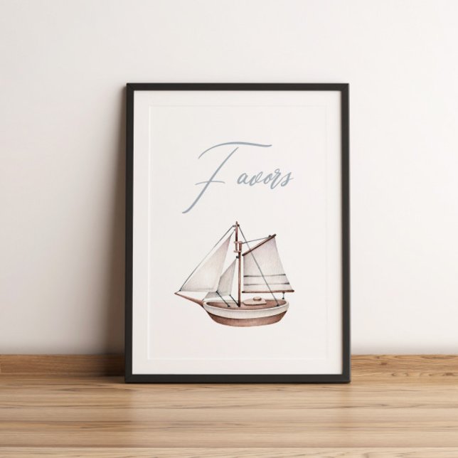 Poster Panneau de la table de favori du bateau nautique (Créateur téléchargé)