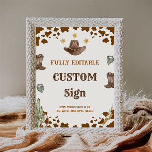 Poster Panneau de la table de fête d'anniversaire de West